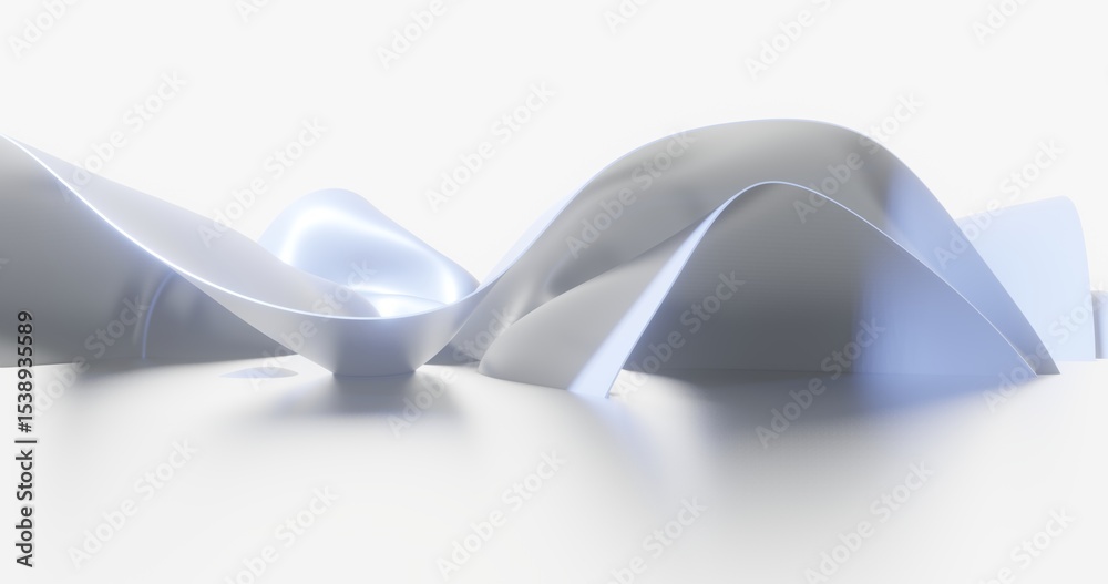 Poster abstract background curved pattern in design 3d render