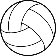 Naklejka premium volleyball icon line art vector illustration on transparent background 