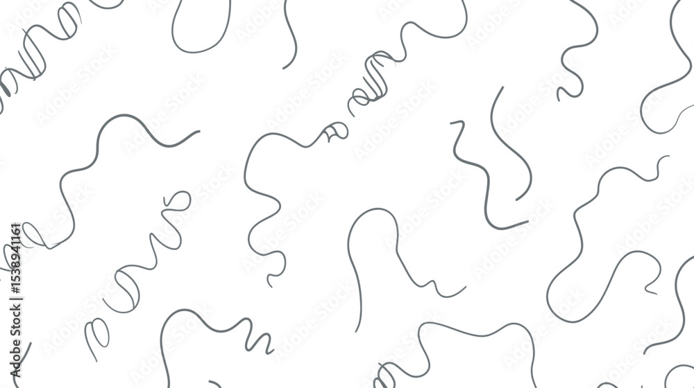 Poster linear scribbles scatter randomly creating pattern simple backdrop