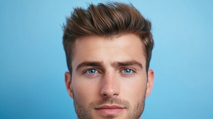 Fototapeta premium Images showing the transformation and progress of a patient's hair regrowth treatment, with a comparison of their appearance before and after the treatment.