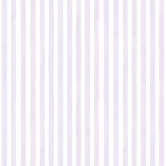 Seamless vertical watercolor stripe pattern in lavender purple on white background