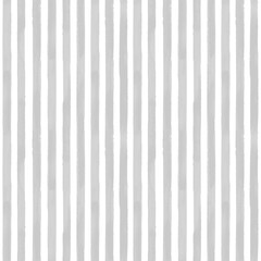 Seamless vertical watercolor stripe pattern in dusty gray on white background