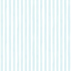 Seamless vertical watercolor stripe pattern in pale sea mist green on white background