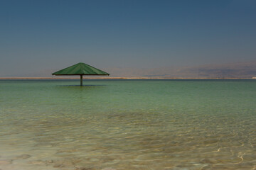 Dead Sea landscape on a clear and pleasant sunny day