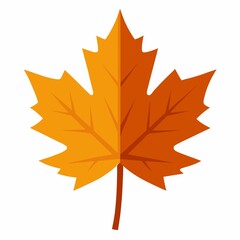 Autumn maple leaf icon isolated on white background