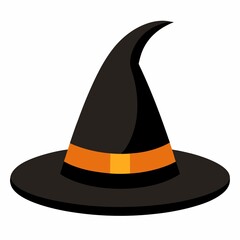 Witch hat halloween costume accessory isolated on white background