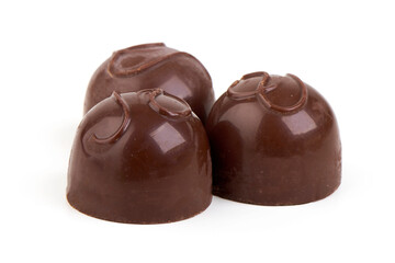 Chocolate Truffles, isolated on white background