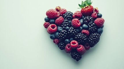 Heart Shape Made of Berries