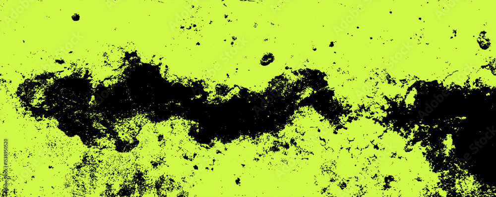 Poster vivid abstract artwork featuring neon green and black tones with a textured surface representing dyn