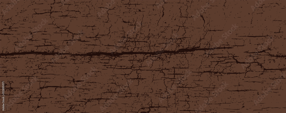 Poster cracked and weathered brown surface showcasing intricate textures and patterns from natural wear ove