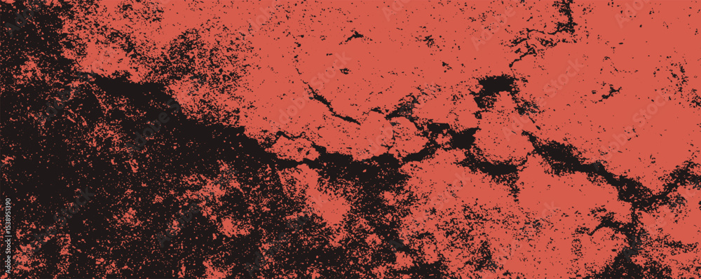Aufkleber Textured abstract pattern showcasing dynamic contrasts between red and black, highlighting natural elements and artistic expression