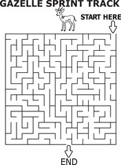 Gazelle sprint track maze fun kids activity game