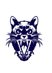 panthere feroce dent gueule ouverte