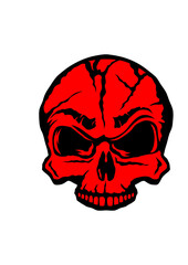 tete de mort halloween forme crane