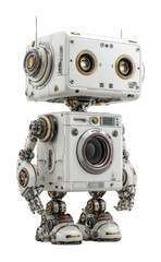 Fototapeta premium Innovative robot futuristic studio 3d model artificial intelligence technology concept cut out png