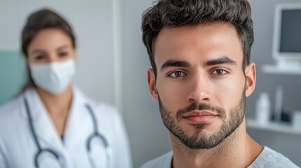 Close-up portrait of a young man with a worried, stressed expression on his face, indicating emotional distress or mental health challenges.