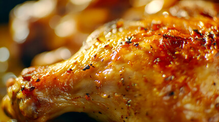 Roasted Chicken Leg Close-Up