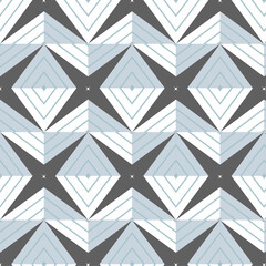 Intricate Geometric Pattern with Nested Triangles in Diamond Mosaic