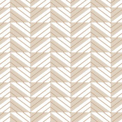 Intricate Repeating Chevron Pattern Featuring Alternating Striped Beige and White Triangles
