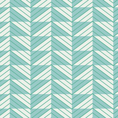 Vibrant Teal and White Chevron Pattern with Dynamic Zigzag Divisions