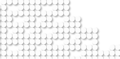 White tiles wall. round marble textures, ball tiles. Top view pavement circle block white texture with seamless patterns floor background. Air Bubble wrap texture background. Textured Background.