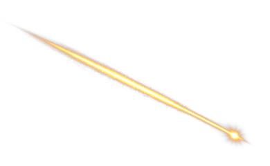 Glowing Meteor Streak with Transparent Background - Isolated Shooting Star Light Trail PNG