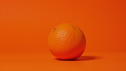 An illustration featuring an orange-themed scene with an orange felt backdrop showcasing an intricate orange texture