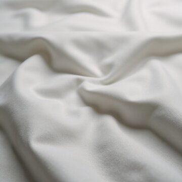 White fabric with visible textures like wrinkles folds and fibers