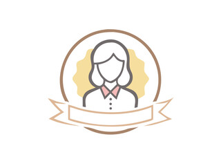 Obraz premium Lady logo vector desigen 