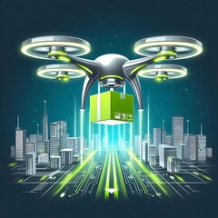 Logistics Tech City Drone