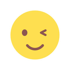 ウィンクしている笑顔の絵文字 - フレンドリーなOKやいいねなどのリアクション素材