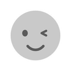 ウィンクしている笑顔の絵文字 - フレンドリーなOKやいいねなどのリアクション素材