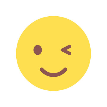 Naklejki ウィンクしている笑顔の絵文字 - フレンドリーなOKやいいねなどのリアクション素材