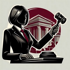 Lawyer Presenting Case Gavel