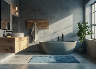 modern bathroom with a shower