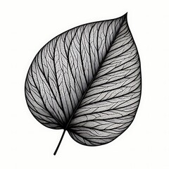 Minimalist Symmetrical Leaf Outline
