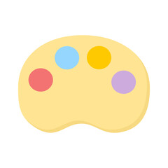 Flat Vector Illustration of Artist’s Color Palette 