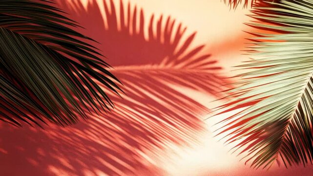 palm tree leaf with water