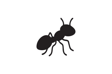 Ant lice silhouette on white background.01
