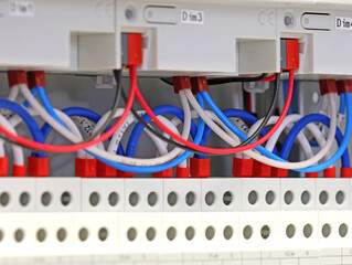 Connecting the electrical module using copper electrical insulated wires. 