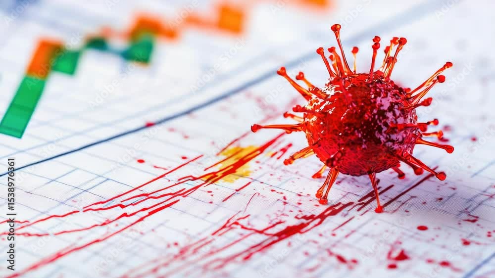 Poster a close-up of a mysterious red substance on a piece of paper, suitable for science or investigative 
