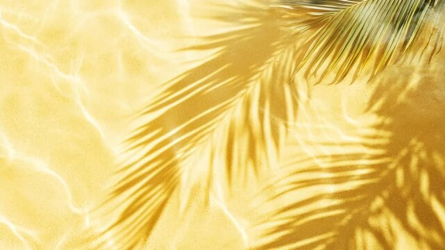 palm tree leaf with water