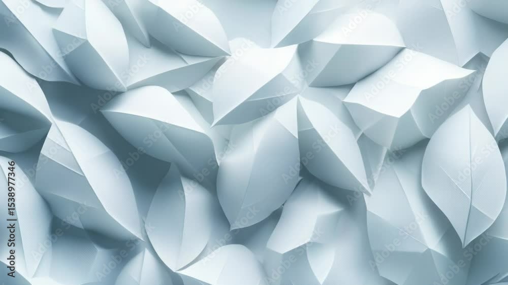 Poster A close-up view of a bunch of white folded papers, ideal for use in editorial or design contexts