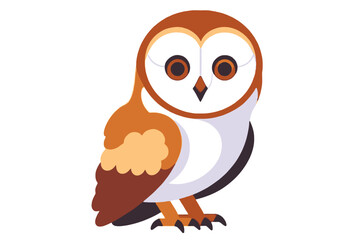 Cute Cartoon Owl Illustration-Adorable Bird Graphic-Whimsical Animal Design-Perfect for Kids-Downloadable Vector Art-Bright and Colorful Owl Image