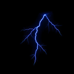 Electric Blue Lightning Bolt: Dramatic Energy Background