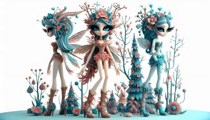 "Hadas de Arcilla: Magia Modelada a Mano"