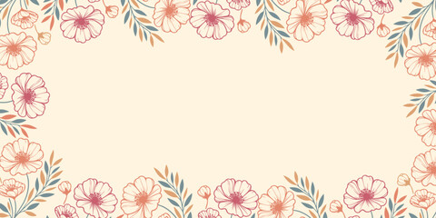 decorative floral wallpaper with tropical artistic style.abstract wall background for greeting card and wedding frame

