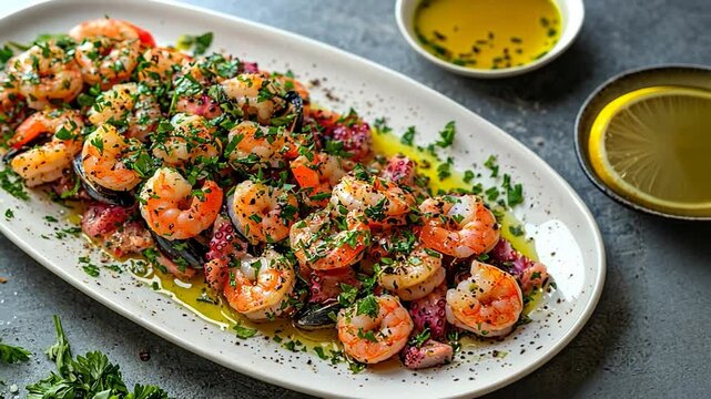 insalata di mare italian cuisine video