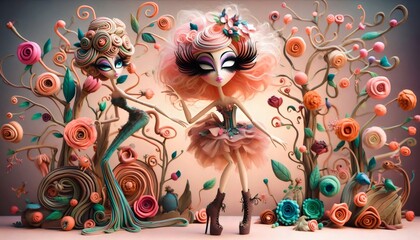 "Hadas de Arcilla: Magia Modelada a Mano"