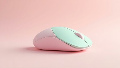 Pink and mint computer mouse wireless technology device input peripheral modern design